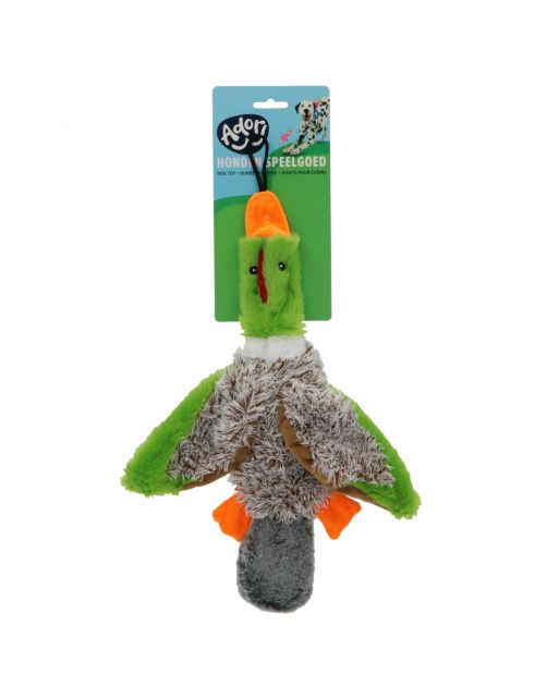 Adori Hondenspeelgoed Skinny Eend - Knuffel - 40 cm Multi-Color