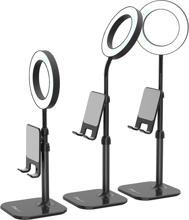 Digip Shine smartphonestander og LED-ringlys