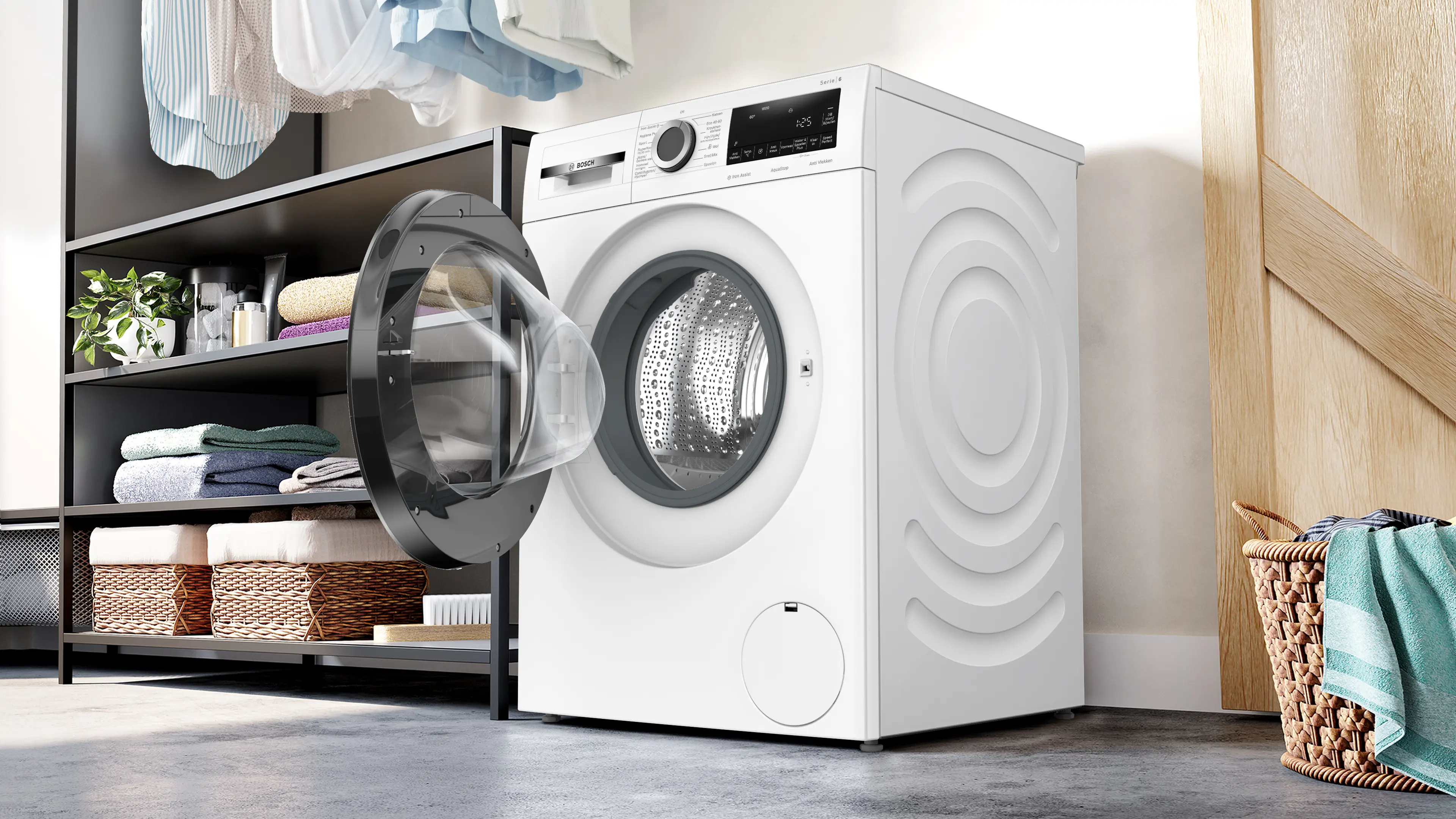 Serie 6 Wasmachine, voorlader 9 kg max. 1600 rpm