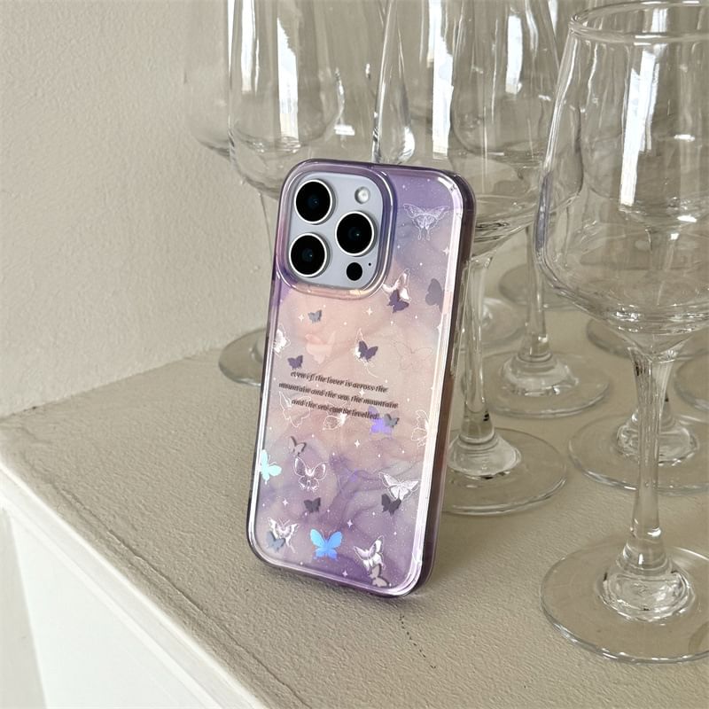 Elliure - Vlinder telefoonhoesje - Apple iPhone 16 Pro Max / 16 Pro / 16 Plus / 16 / 15 Pro Max / 15 Pro / 15 Plus / 15 / 14 Pro Max / 14 Pro / 14 Plus / 14 / SE / 13 Pro Max / 13 Pro / 13
