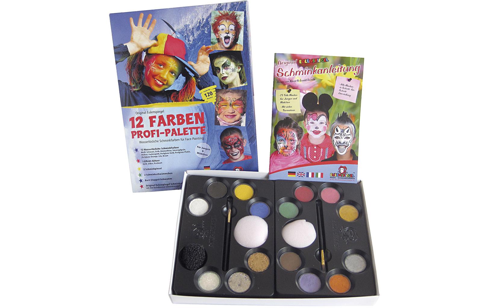 Schminkfarbe Set Kinder inkl. PinselSchminkset für die Fasnacht oder Halloween Party