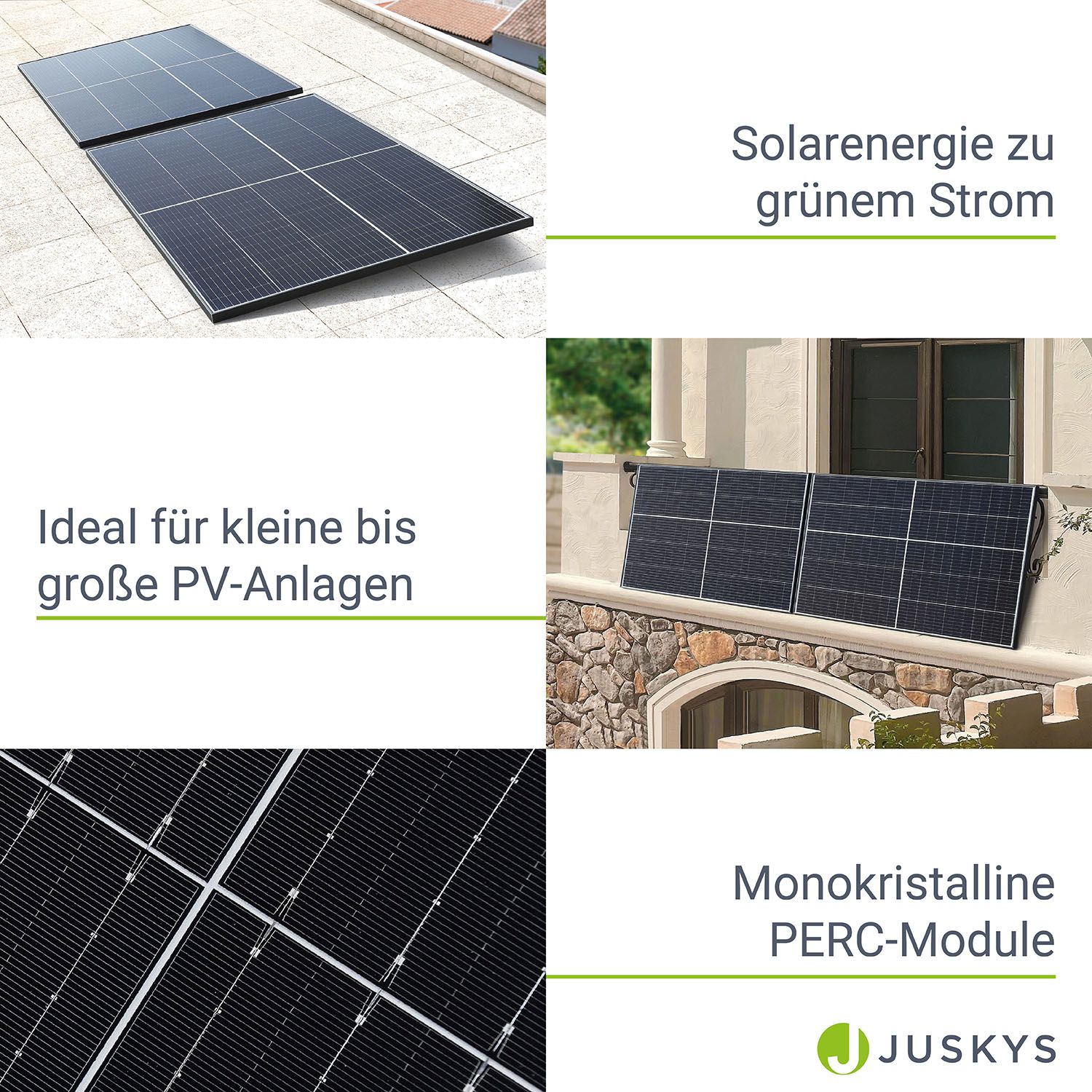 RISEN Solarpanel RSM40-8-410M mit 410 Watt - Balkonkraftwerk Solarmodul - Verkauf nur an Endverbraucher