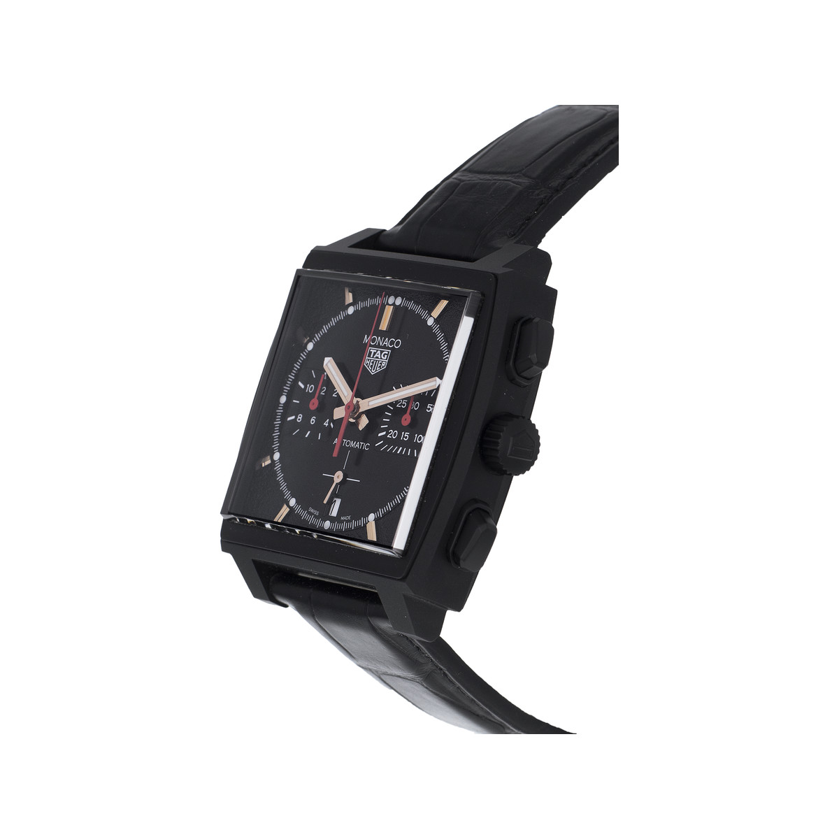 Montre d'occasion TAG Heuer Monaco homme automatique cuir noir