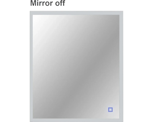 Cordia SQUARE LINE verlichte spiegel, 60 x 65 cm, aluminiumkleurig zilver, IP 44