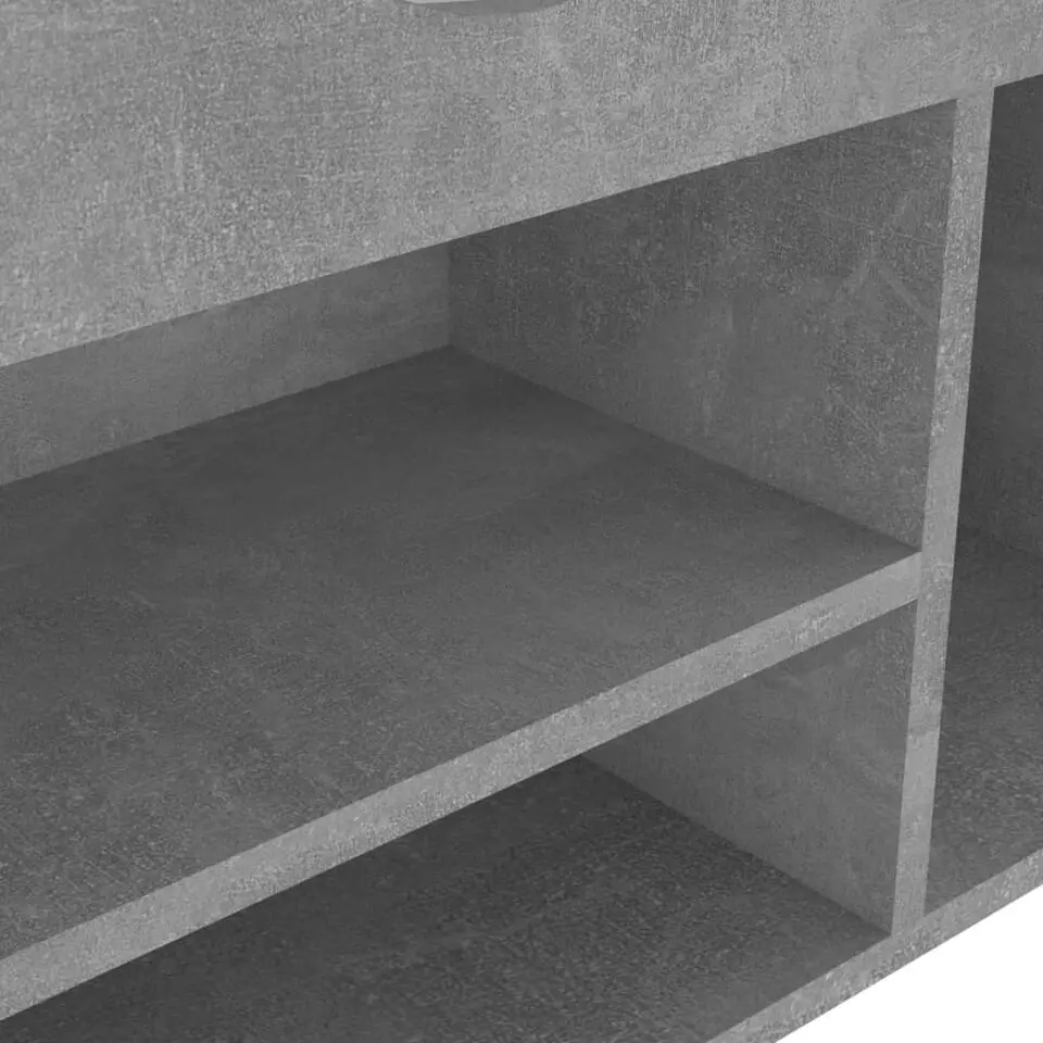 vidaXL - Schoenenbank - Grijs - Bewerkt hout