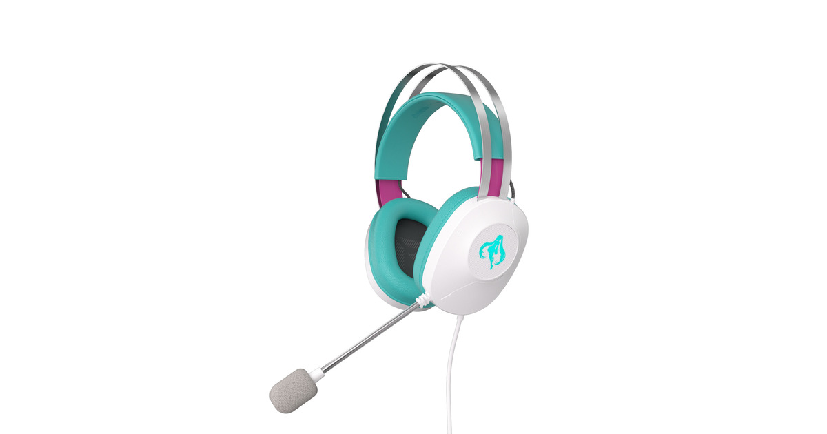 ASUSTUF Gaming H1 Gen II Hatsune Miku Edition over-ear gaming headset  (Wit/turquoise, Pc, PlayStation 4, PlayStation 5)