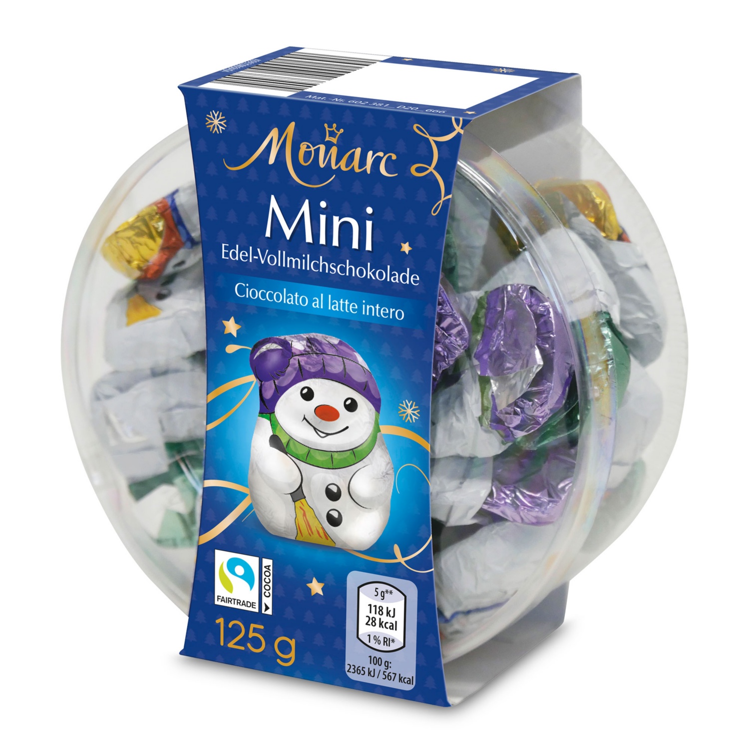 MONARC Mini Weihnachtsfiguren, Schneemann 125 g