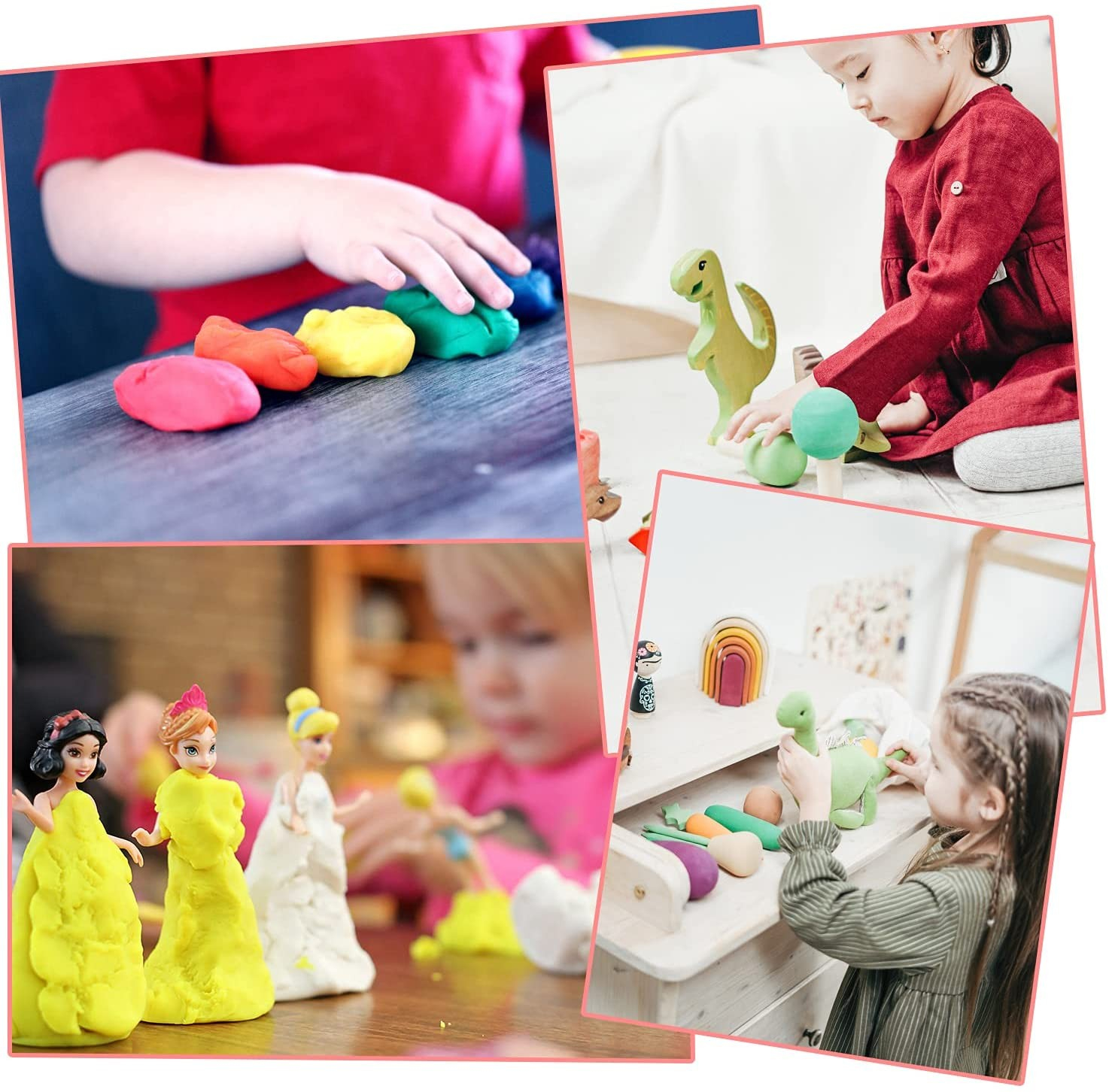(39-tlg. Set) Plastilin Knet Bastel Kit Kinder Modellier Knete   Werkzeug - Bunt
