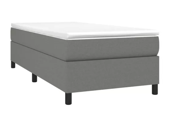 Sommier à lattes de lit Gris foncé 90x190 cm Tissu