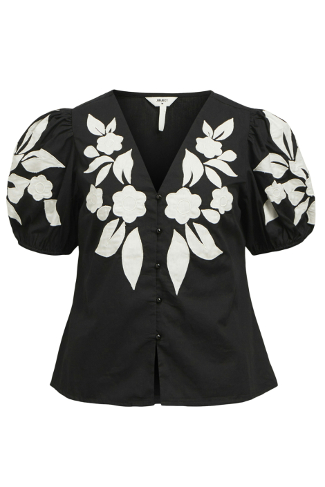 Object zwarte dames blouse