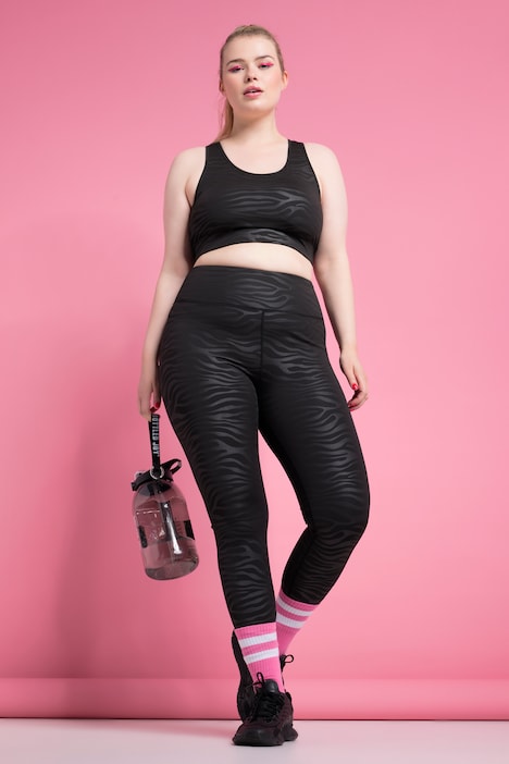 Sport-Tights, Tight Legs, HighWaist, Zebra-Muster, Elastikbund