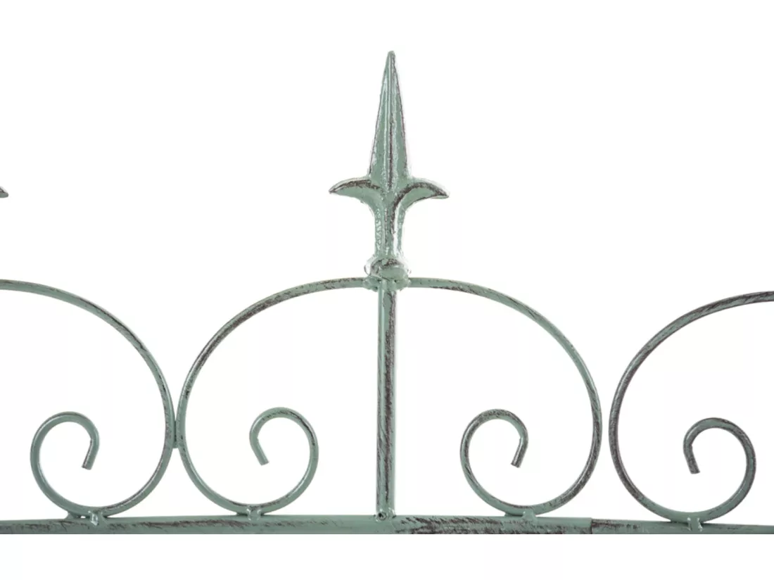 Lot de 4 Clôture de jardin - Métal & Métal - Vert antique - Mangold