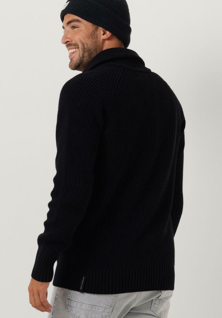 BUTCHER OF BLUE donkerblauwe butcher of blue trui overland half zip