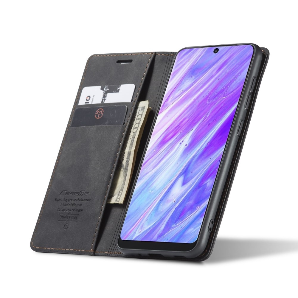 Samsung Galaxy S20 / S20 5G Leder Tasche Flip Wallet Etui mit Kartenfächern - Schwarz