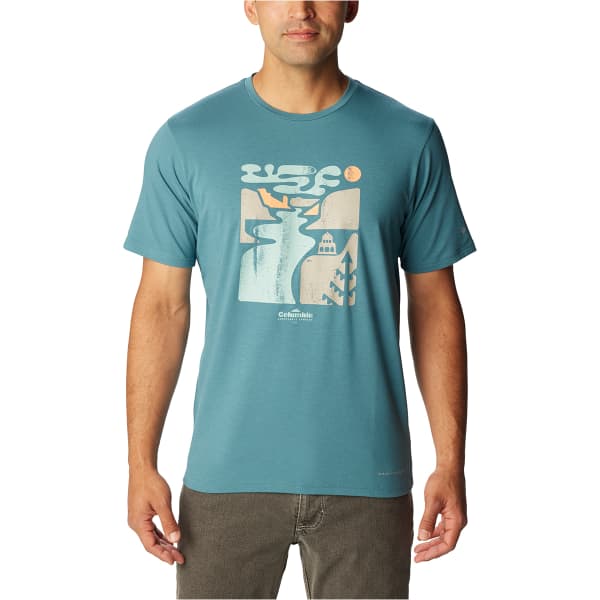 T-shirt randonnée COLUMBIA SUN TREK SHORT SLEEVE GRAPHIC TEE CLOUDBURST/SIMPLE GORGE