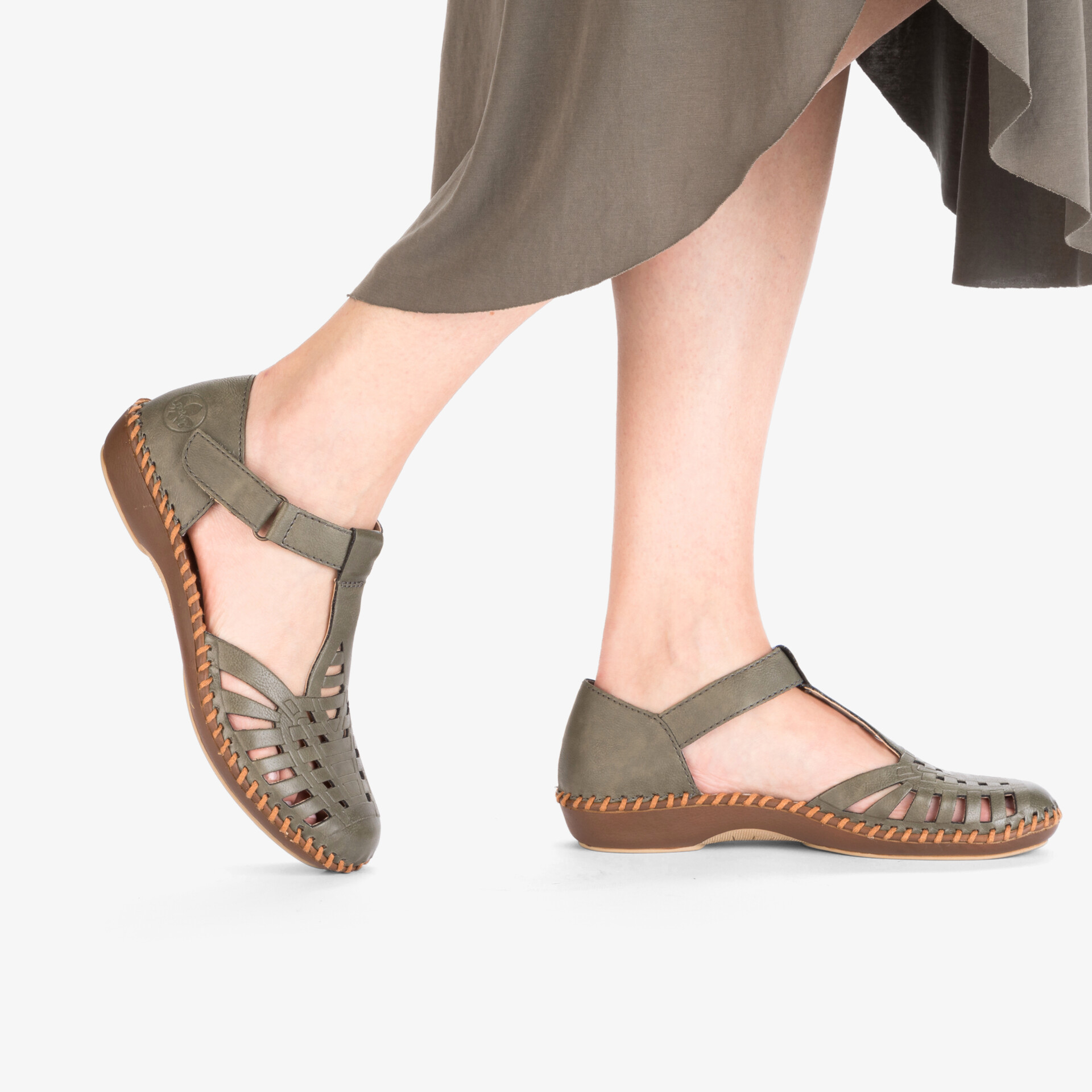 rieker Damen Halbschuhe grün