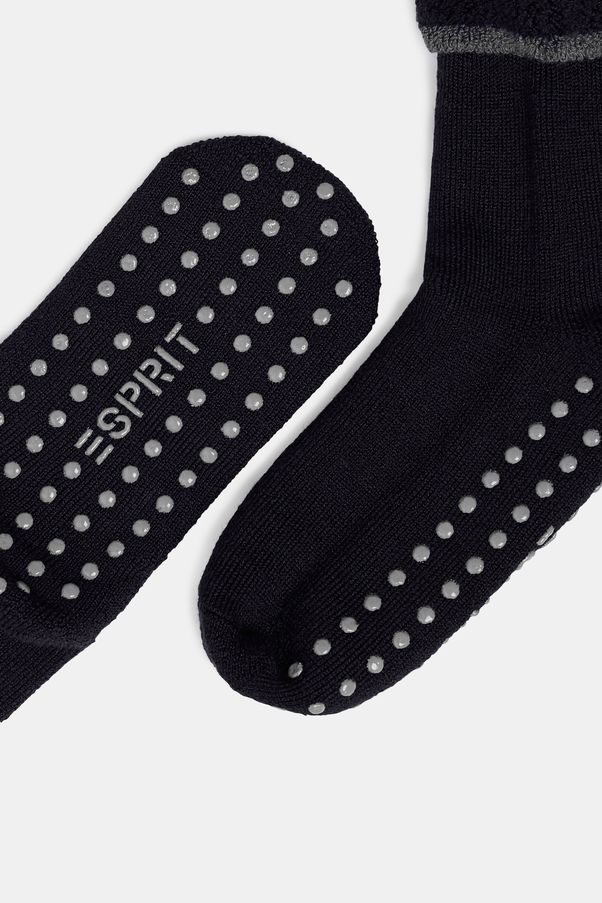 Douces chaussettes antidérapantes, laine mélangée