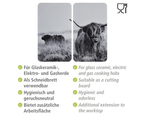 Glazen afdekplaten Wenko Highland Cattle 53992800
