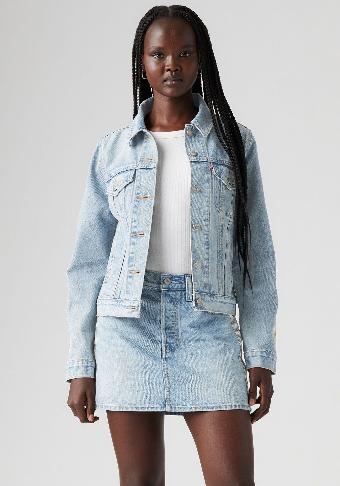 Levi's® Jeansjacke »ORIGINAL TRUCKE« mit Glitzerdetails an Ärmeln