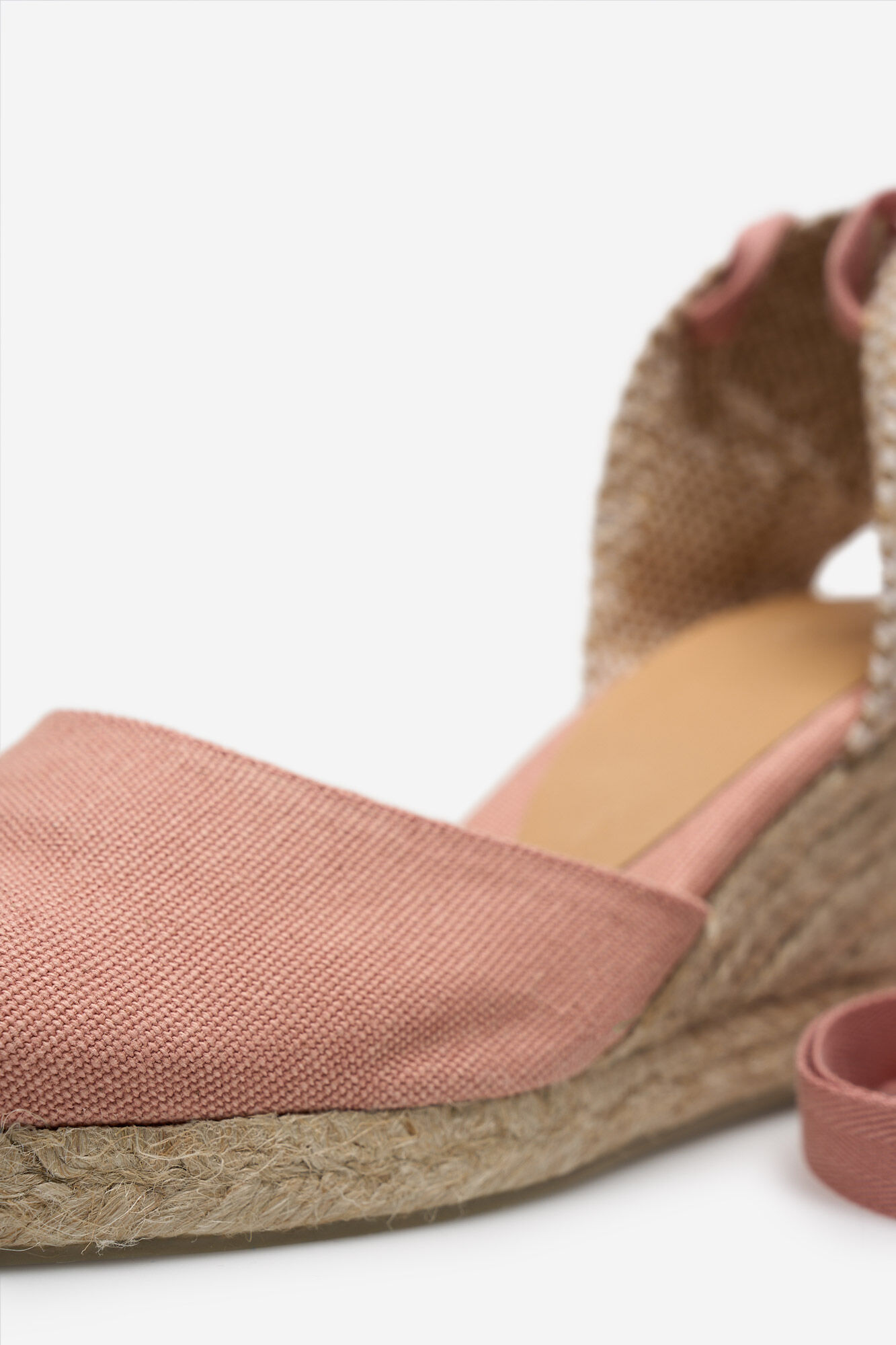 Sapatos de salto plataforma de lona fofos - Rosa
