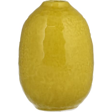 Keramik citronvase H: 12 cm - gul