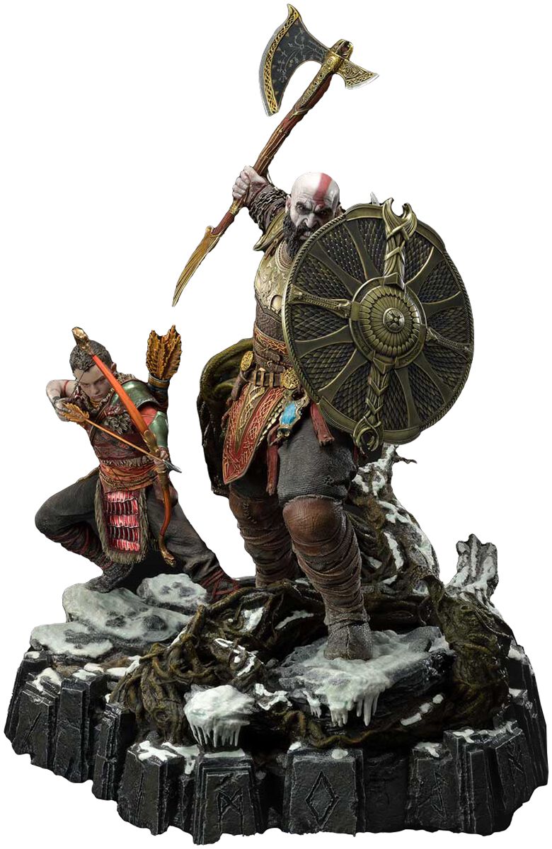 Kratos and Atreus - The Valkyrie Armor Set | God Of War Statuette
