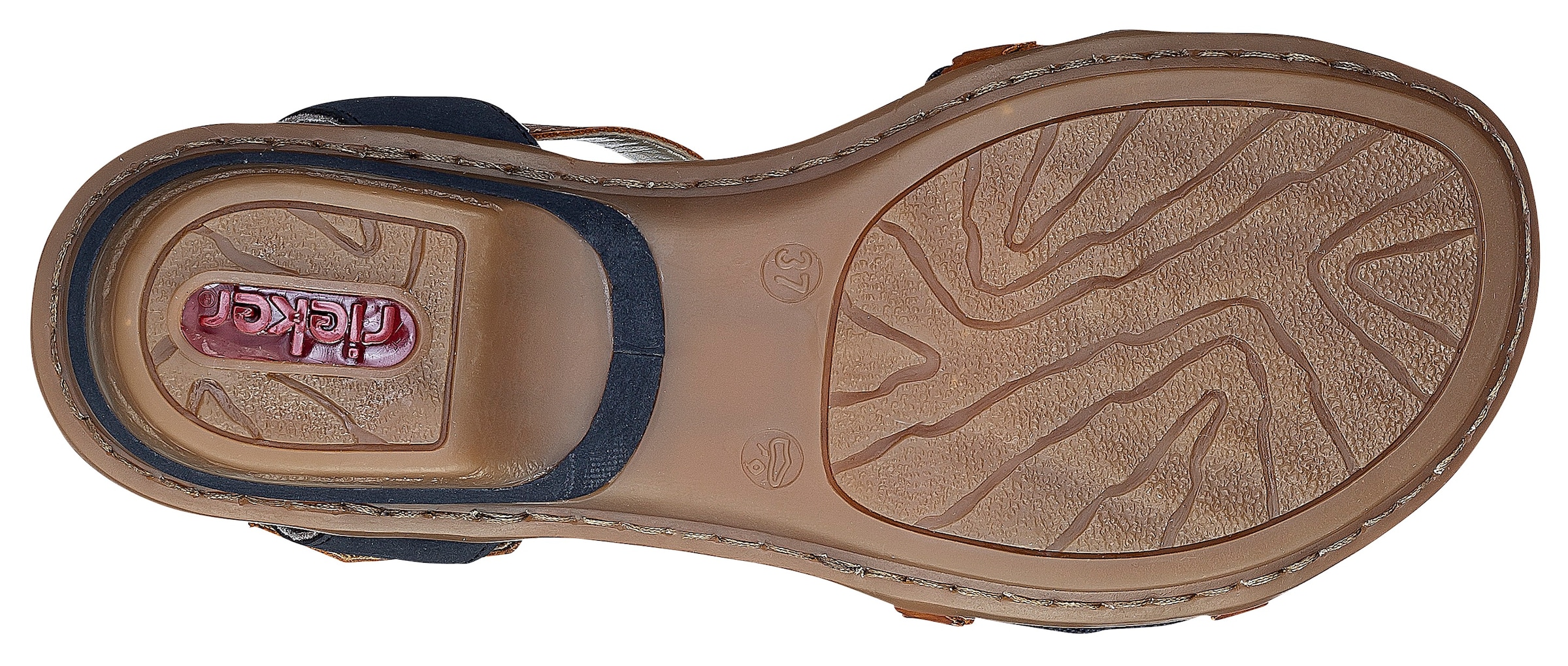 Rieker Sandalette  , Sommerschuh, Sandale, Keilabsatz, in zweifarbiger Optik