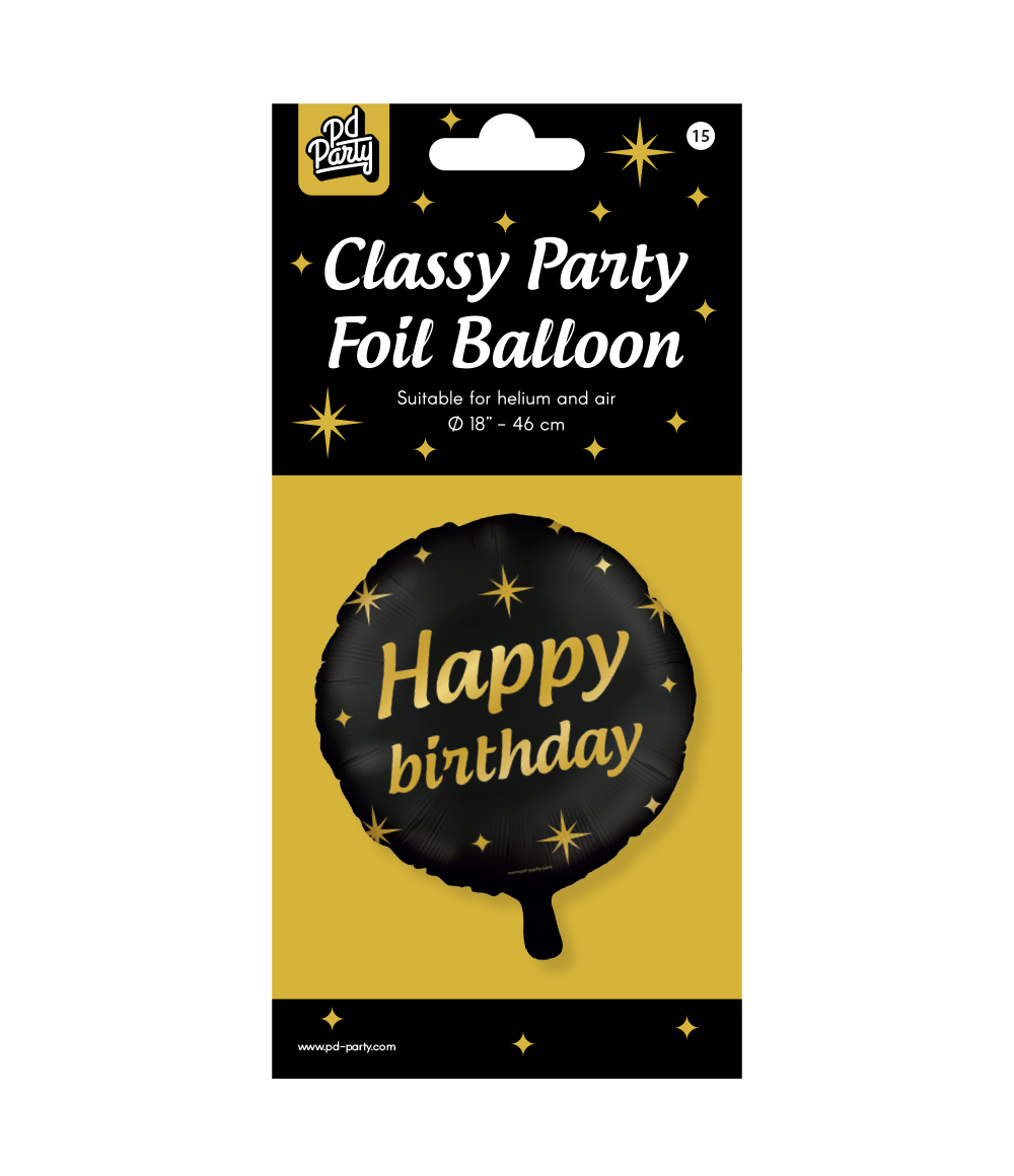Helium Ballon Happy Birthday Leeg 30cm
