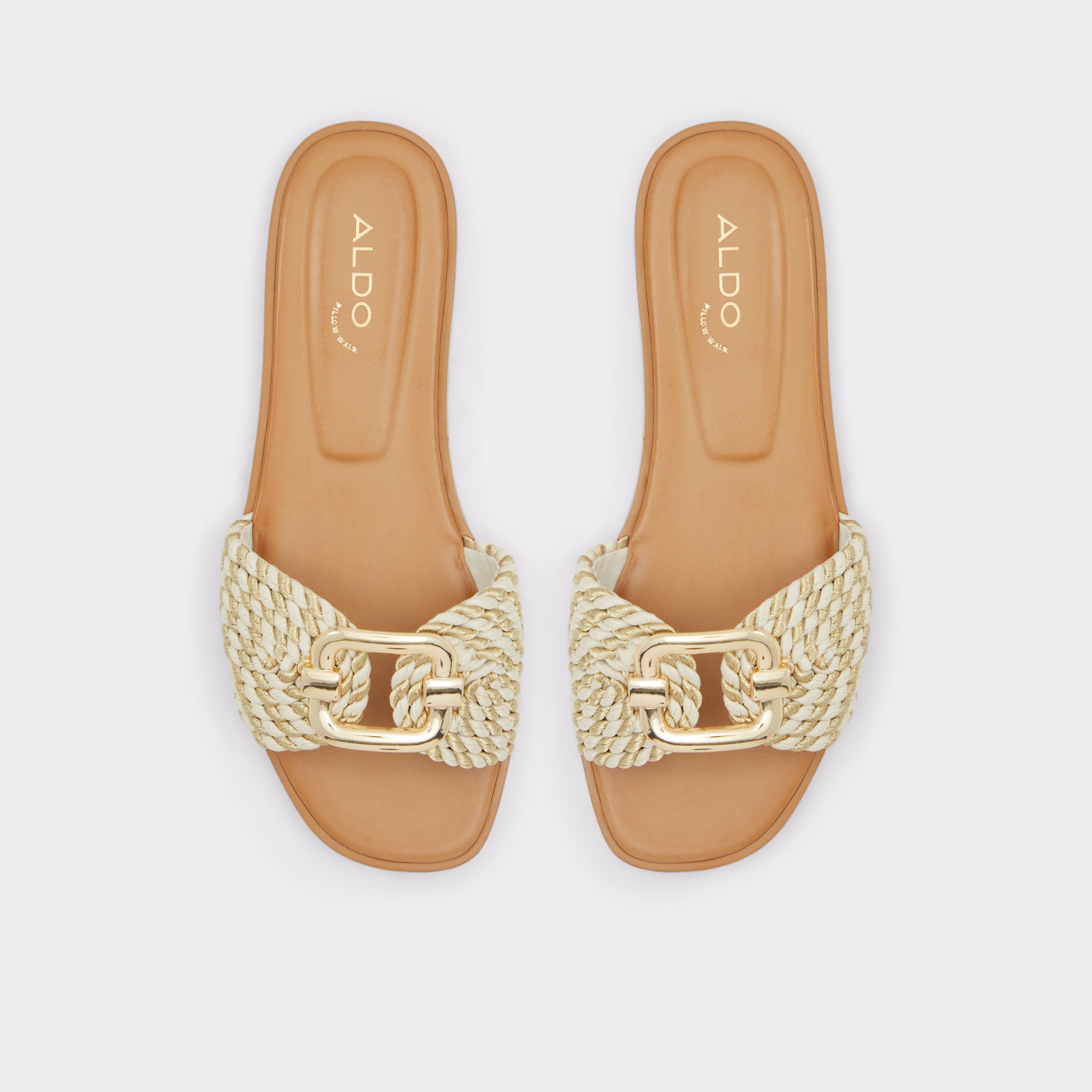 Glaeswen Champagne Women Flat Sandals