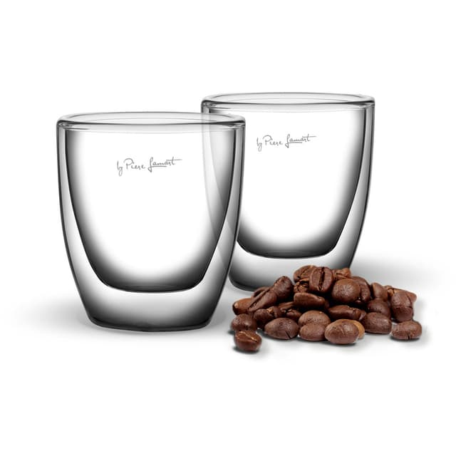 LAMART Latte Glas 2-pak, 80 ml, Dobbeltvægget borosilikatglas