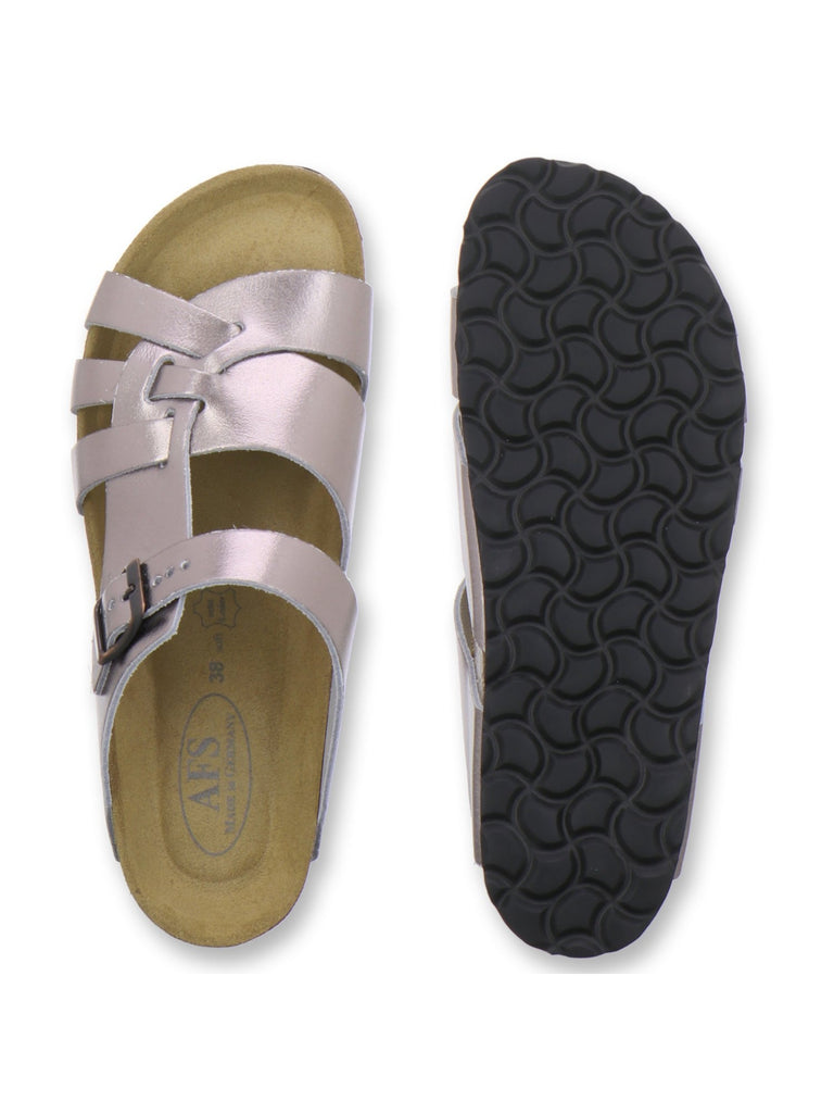 Pantoletten Damen Kralle metallic