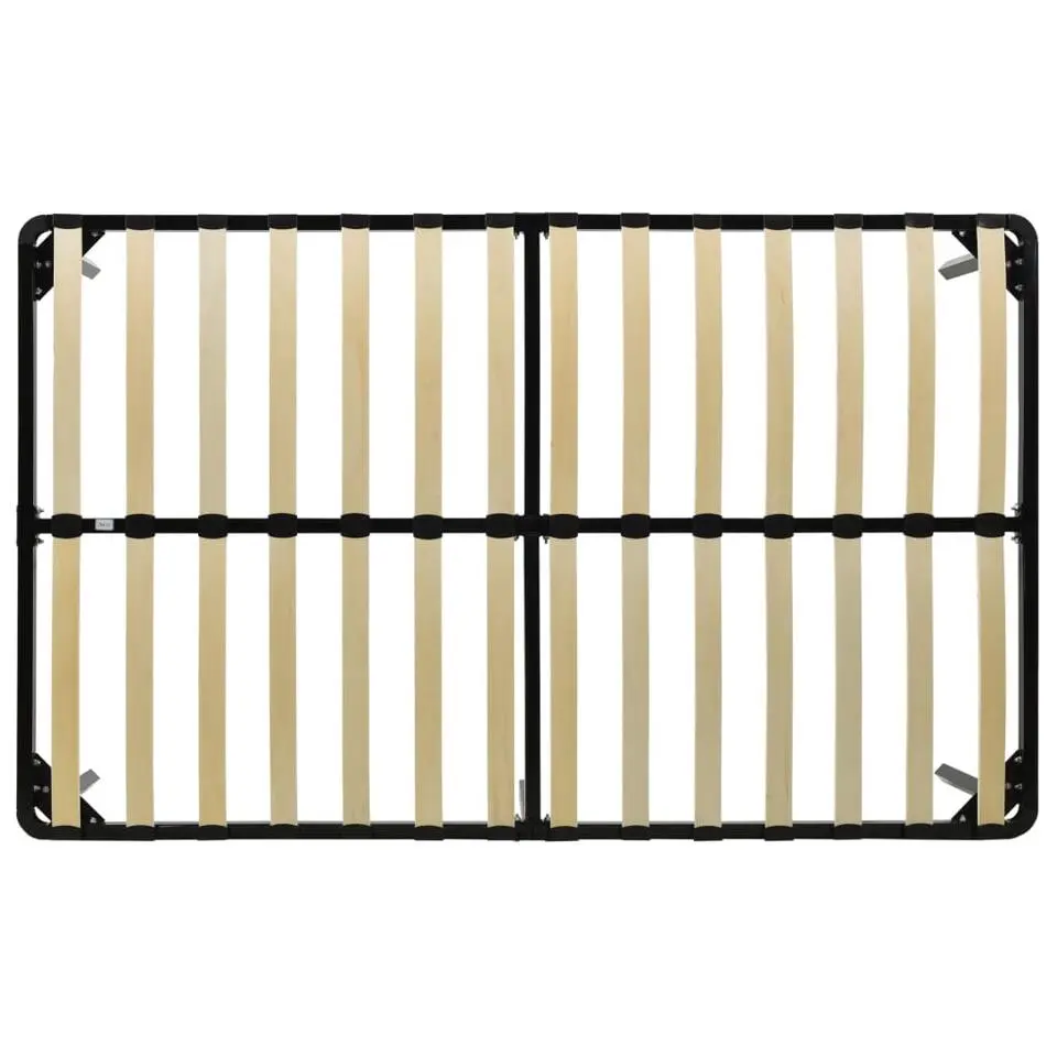 vidaXL - Bed frame met hout lattenbodem - Zwart - Metaal - 120x200 cm