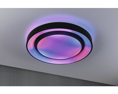 Dimbare LED-lamp 40W 1500 lm 2700-6500 K Ø 45 cm SpacyColor frameloos zwart + afstandsbediening + RGB + sterrenhemel