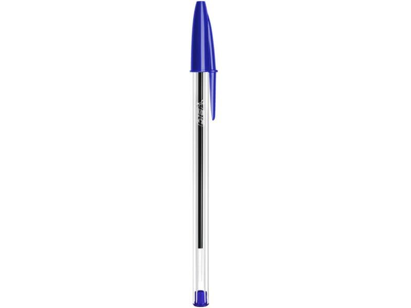 BIC Kugelschreiber Cristal Original 0.32 mm Blau, 50 Stück Kulis für den täglichen Gebrauch