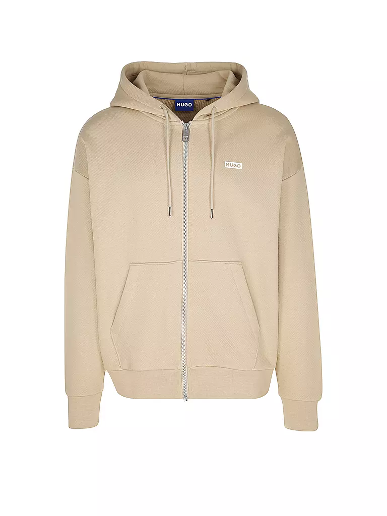HUGO Kapuzensweatjacke NARDIMEZ beige