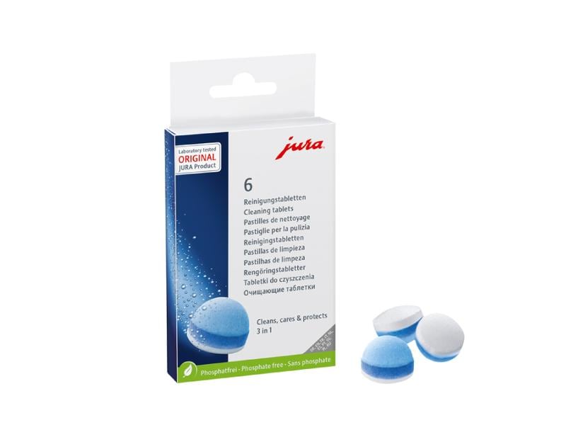 JURA 3-Phasen-Reinigungstabletten Pflegemittel für Kaffeevollautomaten