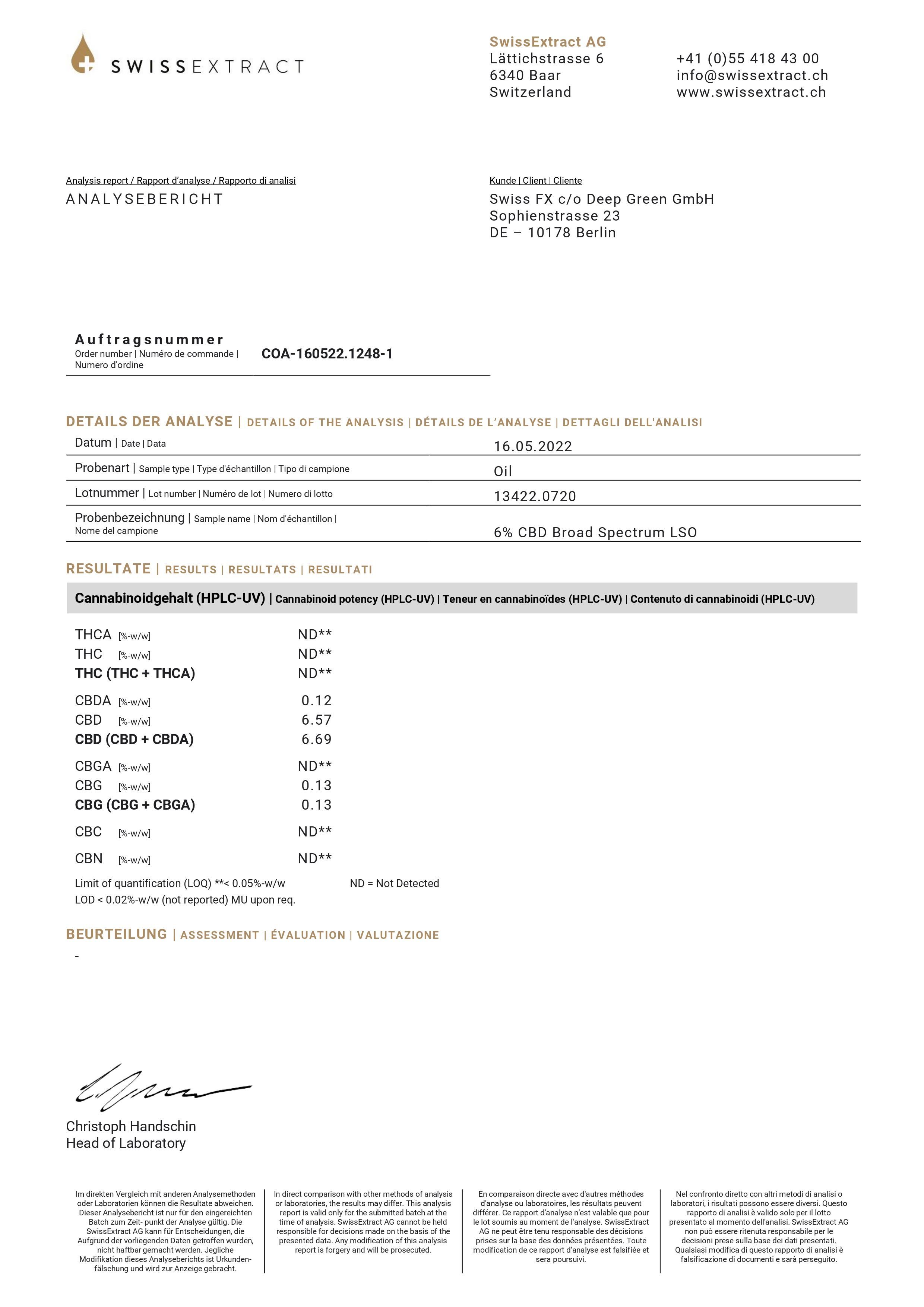 SWISS FX CBD Öl Hund