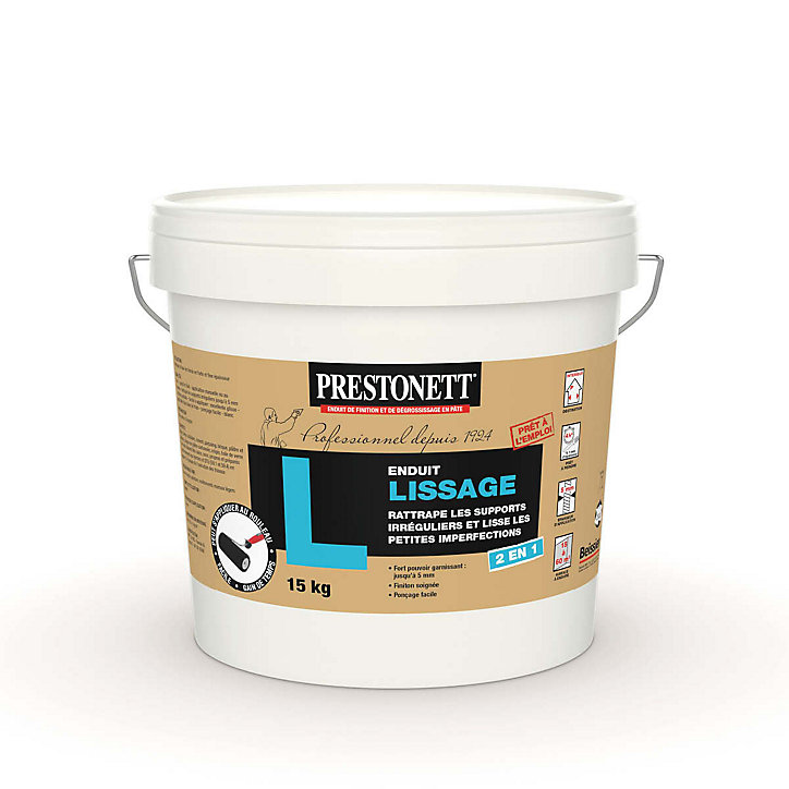 Enduit de lissage en pâte Prestonett pot de 15kg