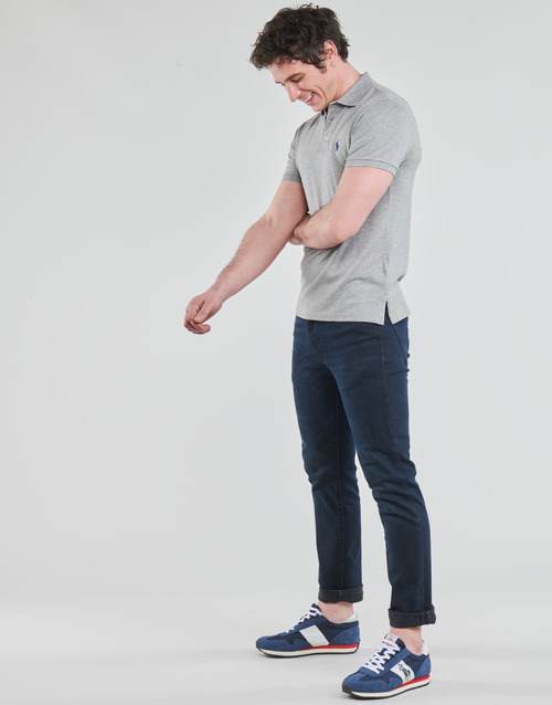 Polo Ralph Lauren - POLO CINTRE SLIM FIT EN COTON STRETCH MESH LOGO PONY PLAYER Gris