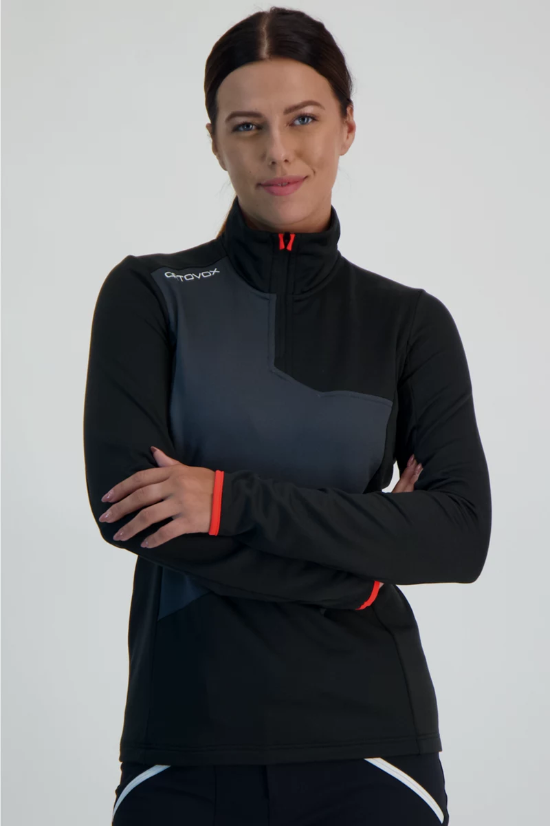 Ortovox Fleece Light Zip Neck Damen Midlayer