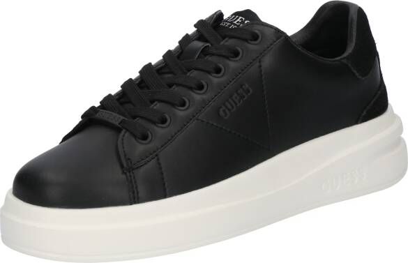 Guess Zwarte suède sneakers met logodetails Black Dames