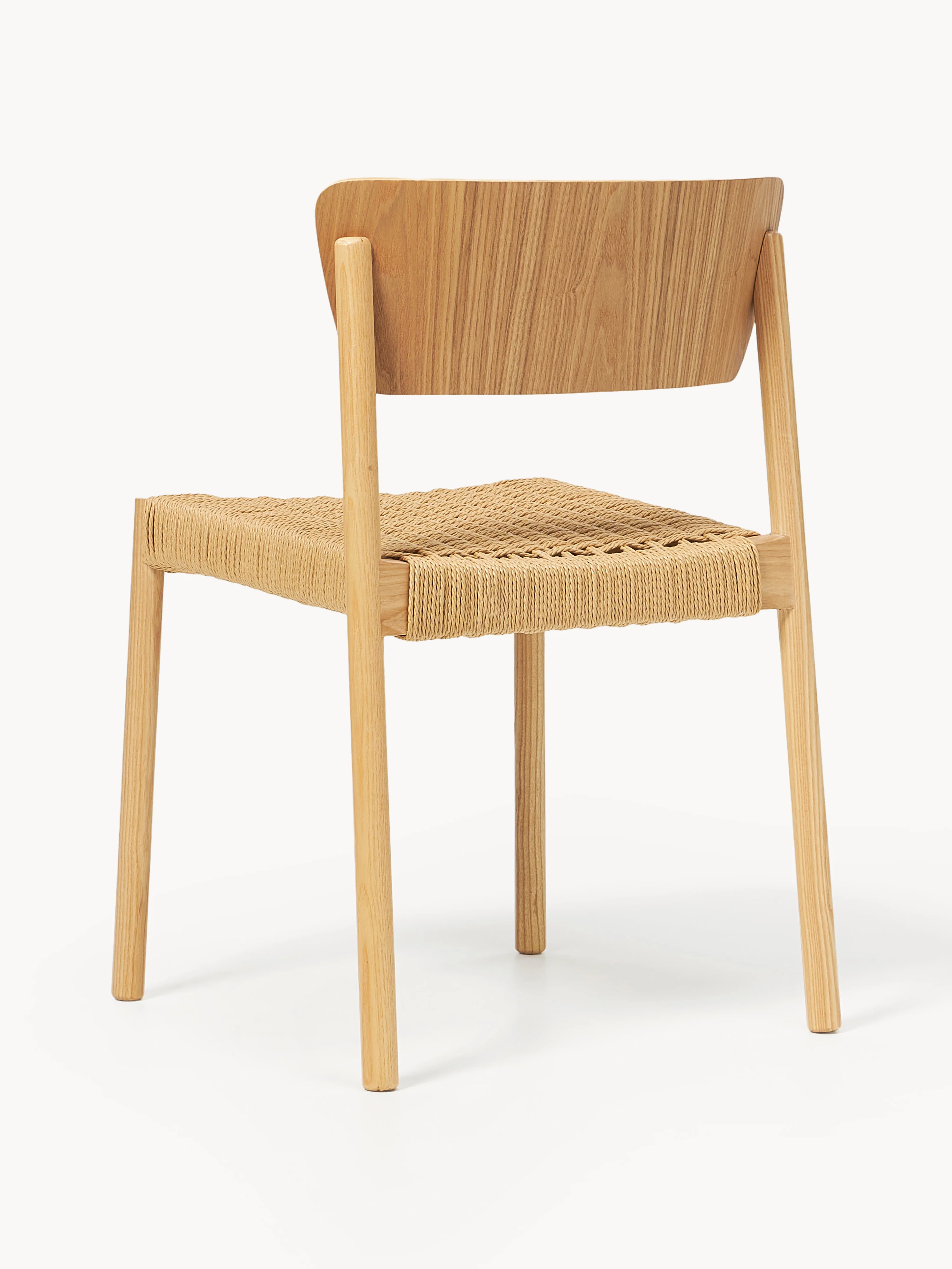 Houten stoelen Danny met rotan zitvlak, 2 stuks