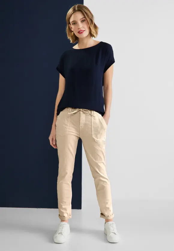 Loose Fit Jeans - light smooth sand washed