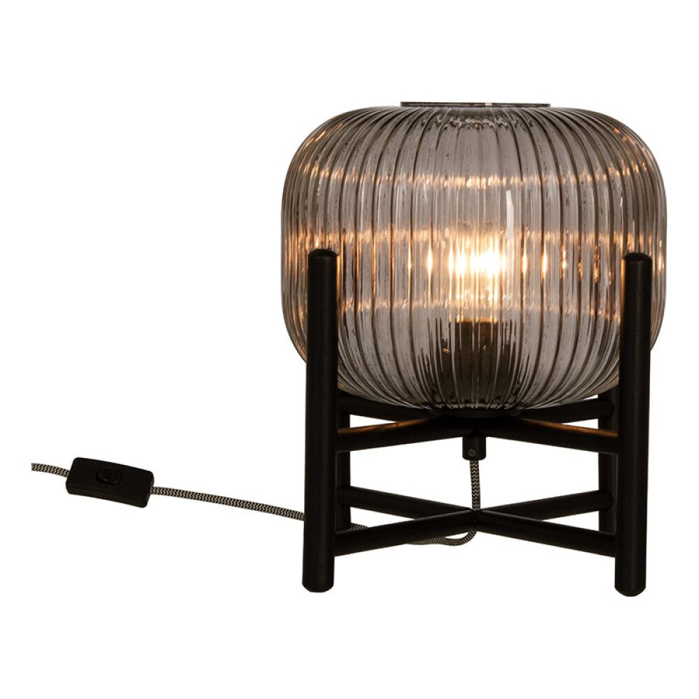 BORDLAMPE ANETA LIGHTING VINDA 29CM SVART/RØYK