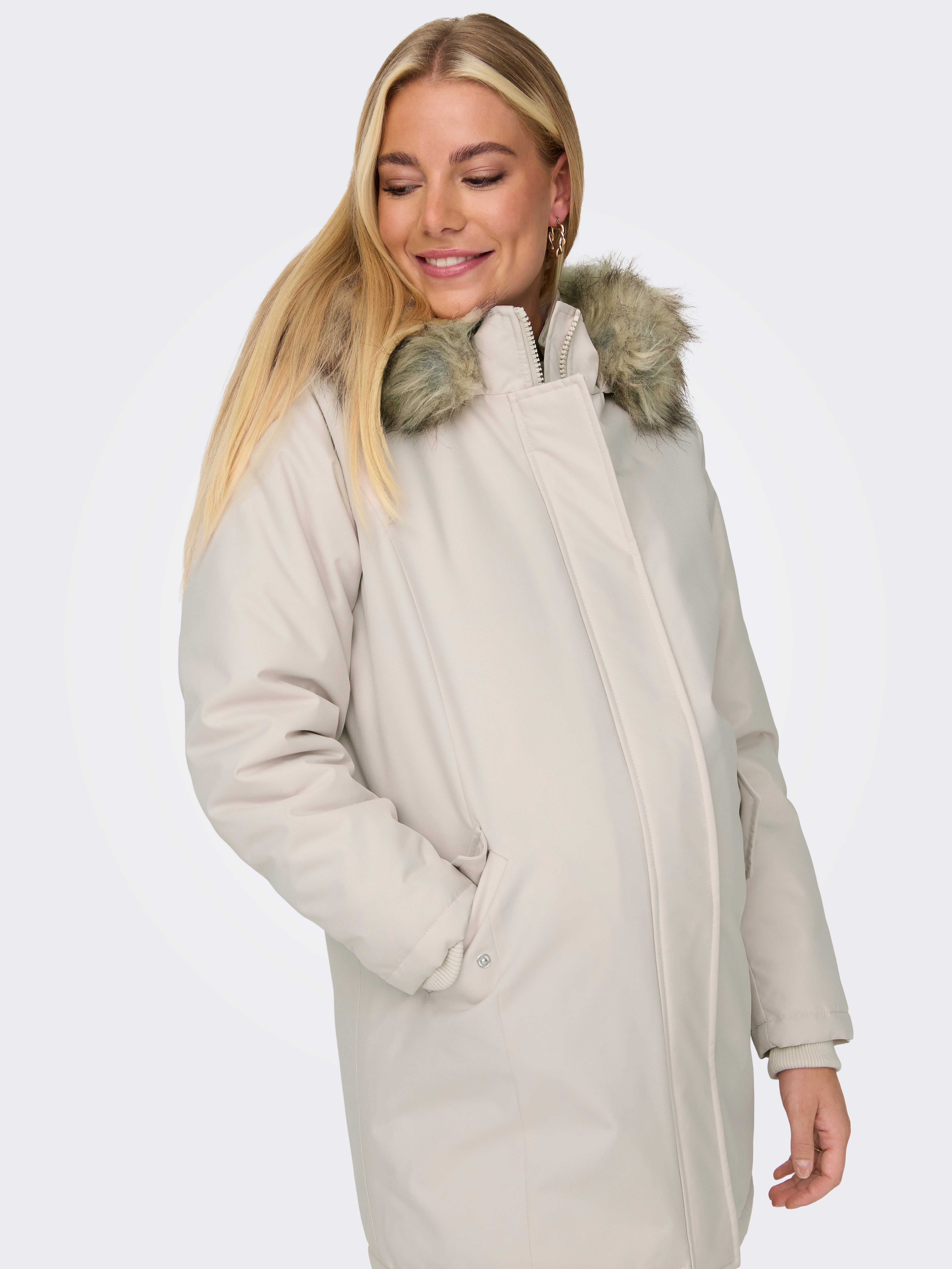 OLMNEWKATY Langer Parka Moonbeam