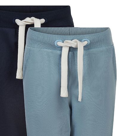 Minymo Jogginghosen - 2er-Pack - Ashley Blue/Navy