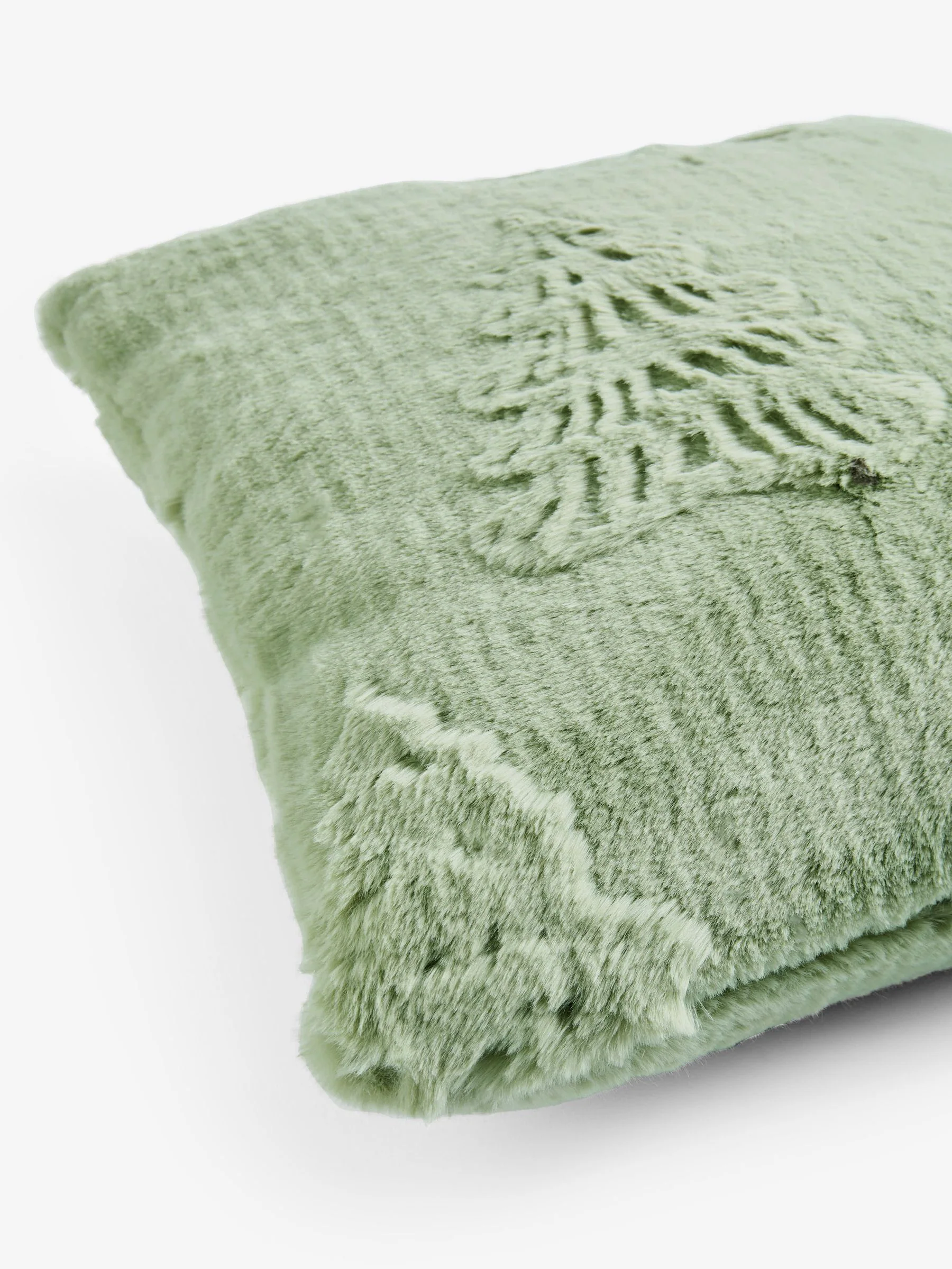 50 x 50cm Faux Fur Christmas Tree Cushion