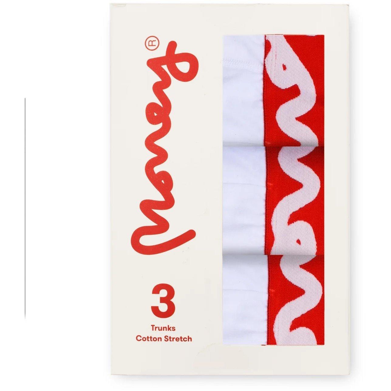 Money Chop White Red 3Pk Trunks