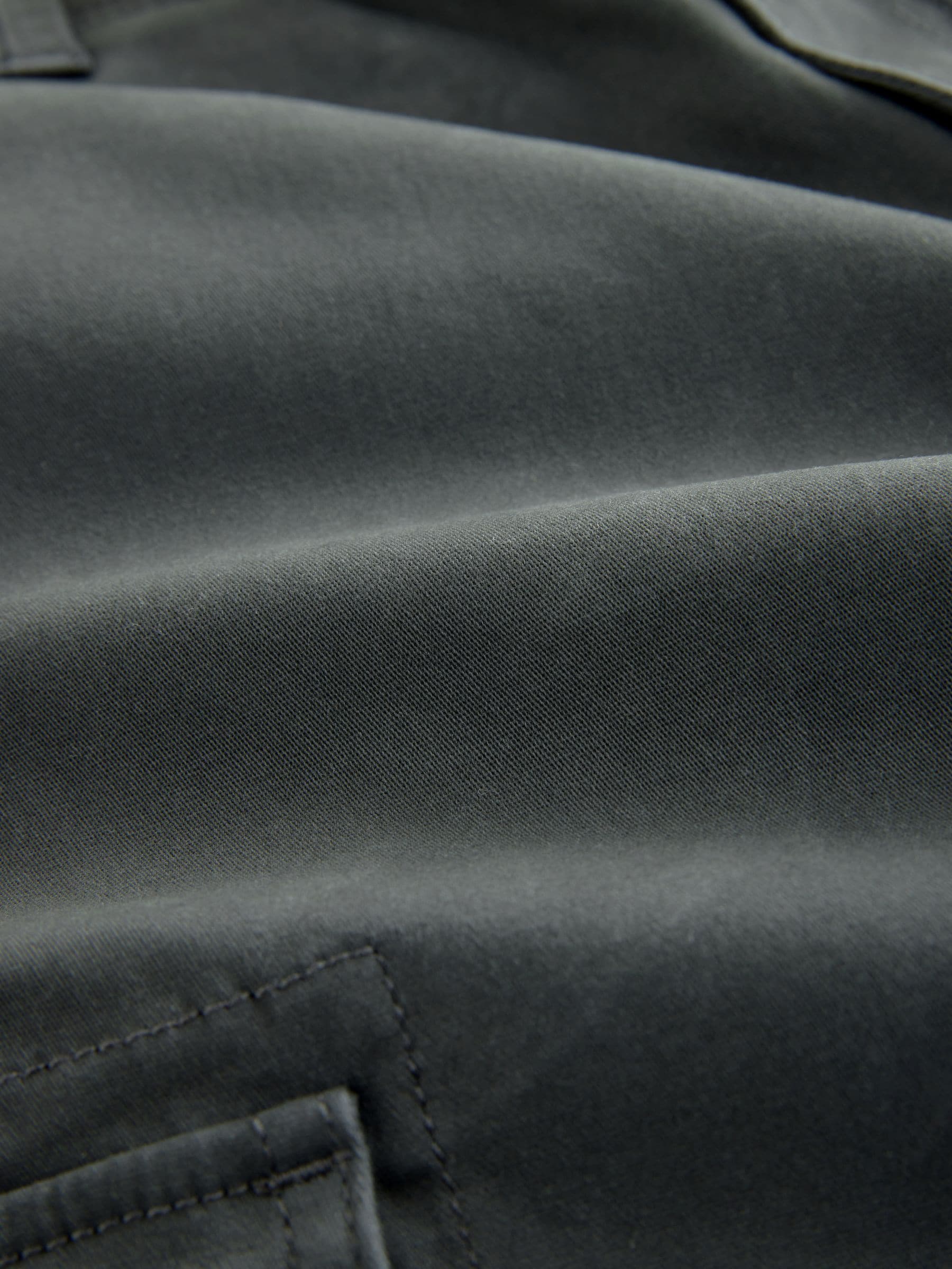 Antracietgrijs - Relaxed fit - Katoenen cargostretchbroek