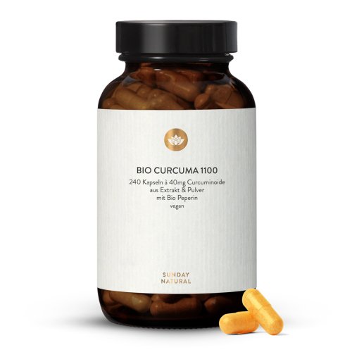 Sunday Natural Products  Bio Curcuma 1100 Pulver Kapseln